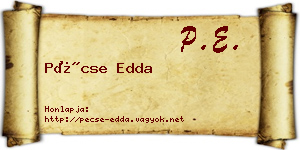 Pécse Edda névjegykártya
